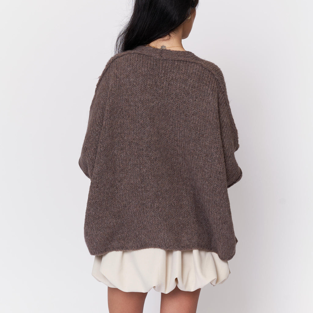 Tamara Oversized Cardigan with V-Neck and Buttons