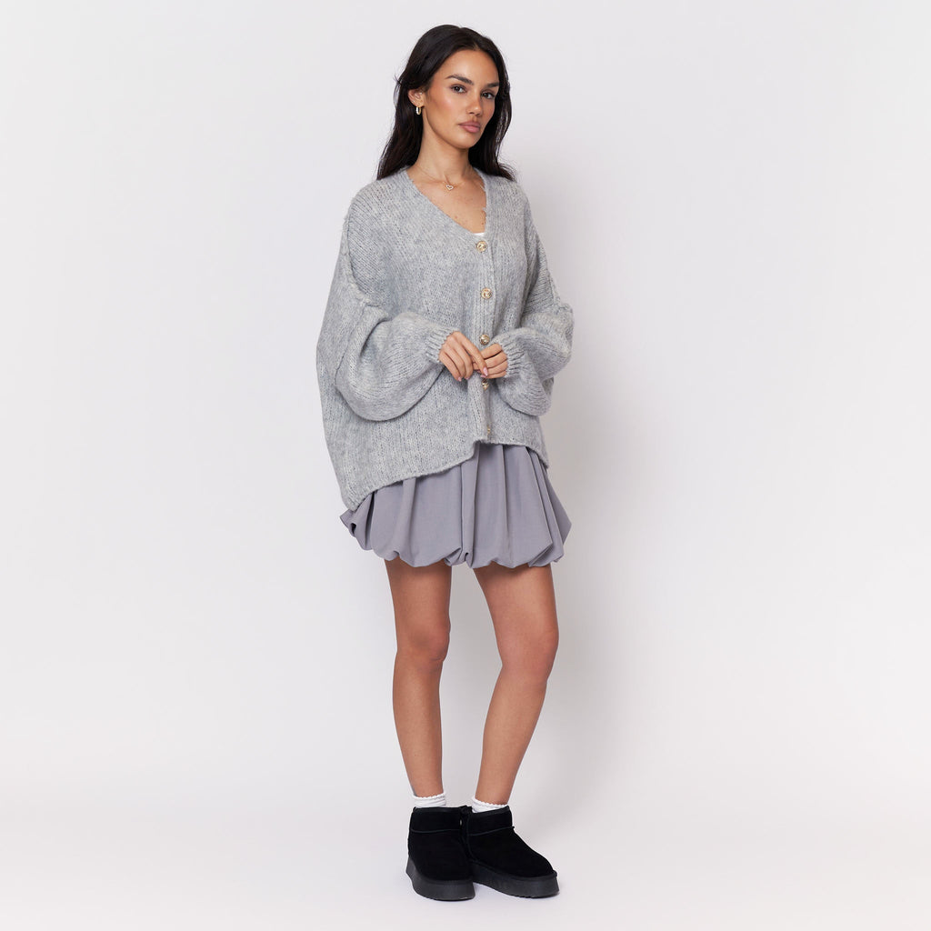 Tamara Oversized Cardigan with V-Neck and Buttons