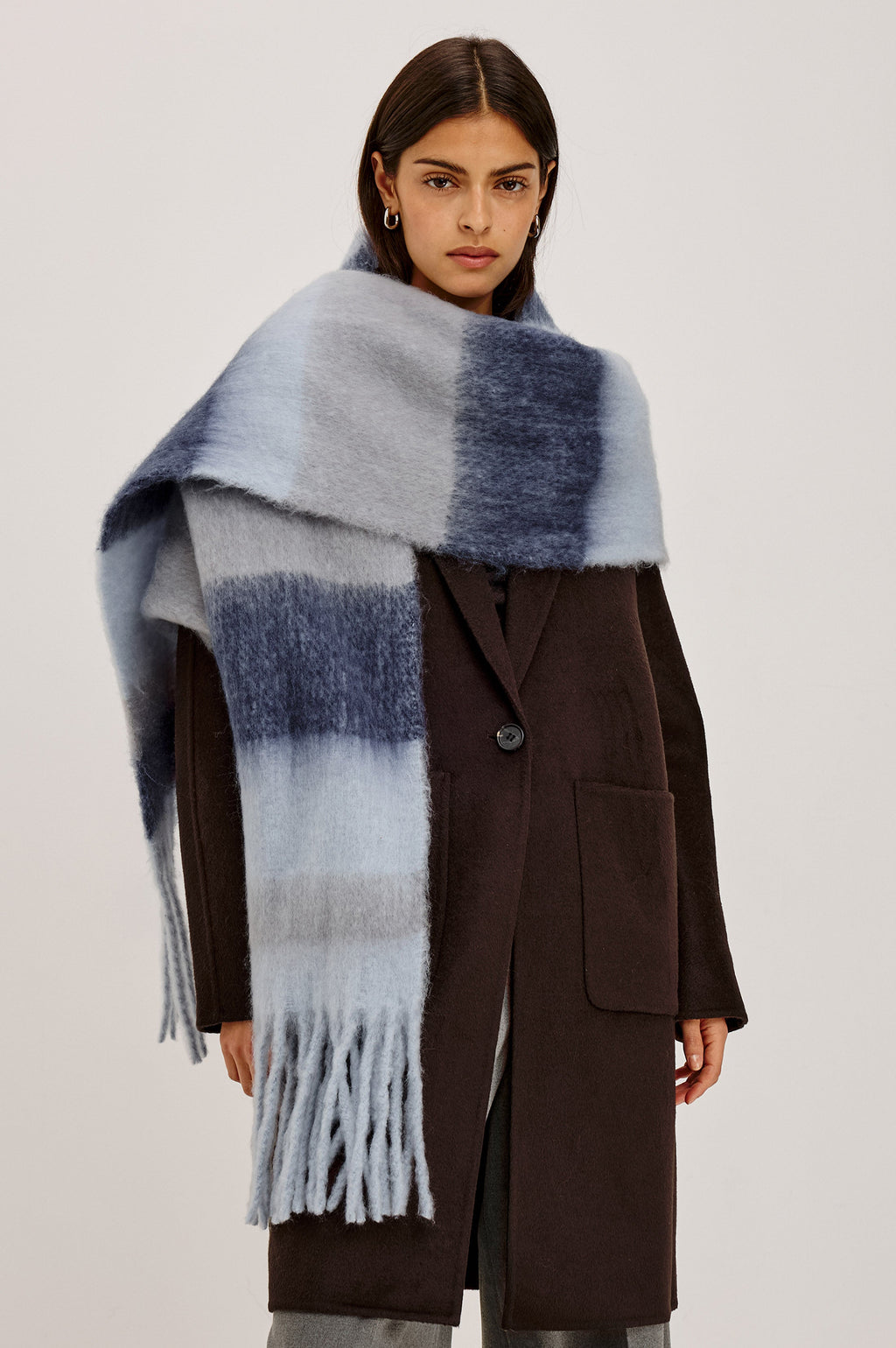 OSLO SCARF - SKY INDIGO STRIPE