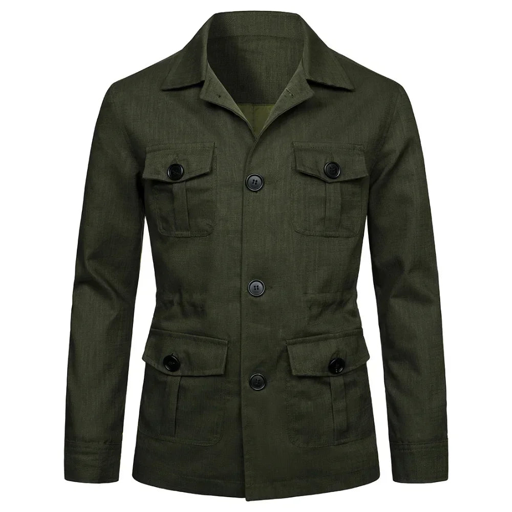 Chaqueta tipo safari de lino Oliver