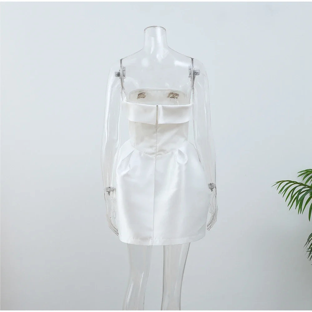 Vestido elegante sin tirantes