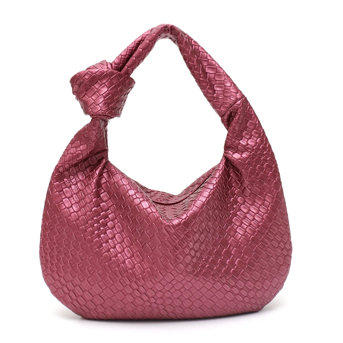 Woven Vegan Leather Bag