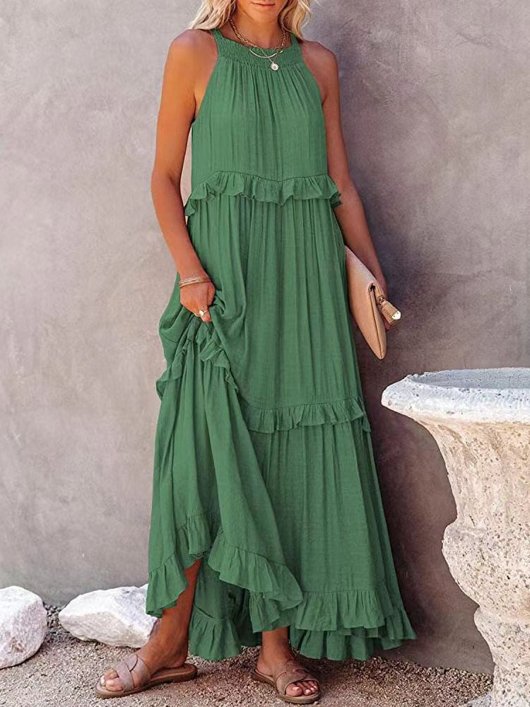 Vestido elegante con volantes