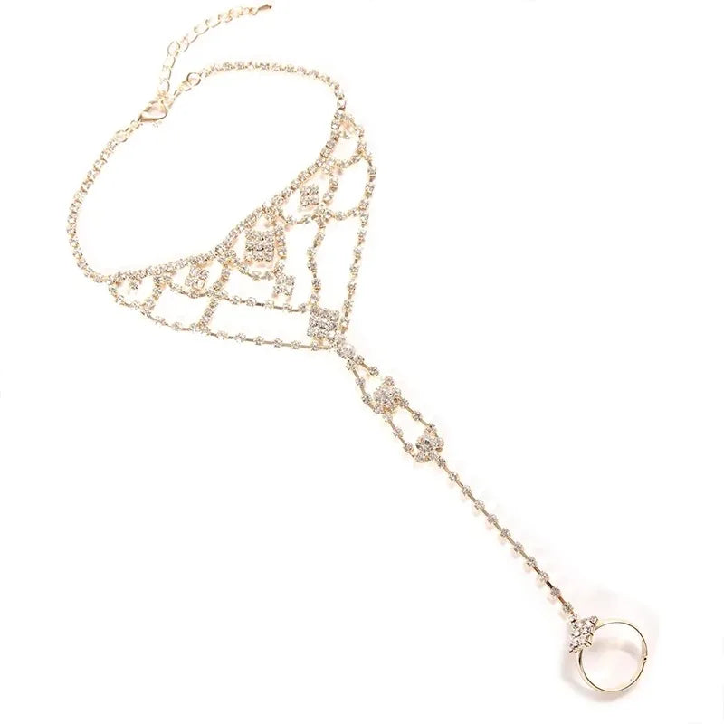 Cadena con pedrería para el pie