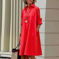 Vestido de verano de color sólido