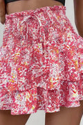 Falda pantalón floral para mujer