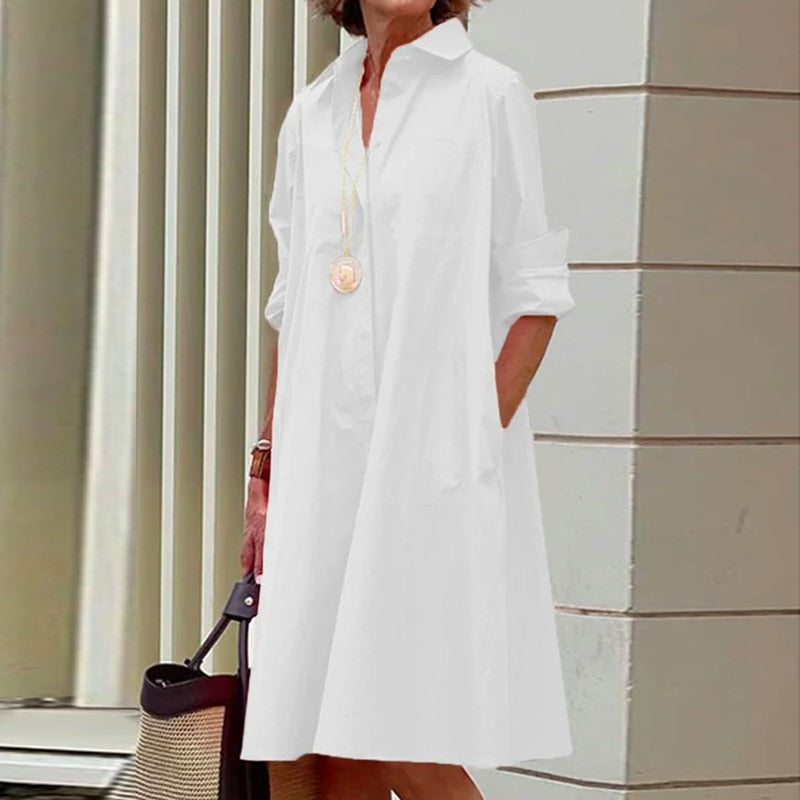 Vestido de verano de color sólido