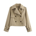 Vintage Cropped Double-Breasted Jacket