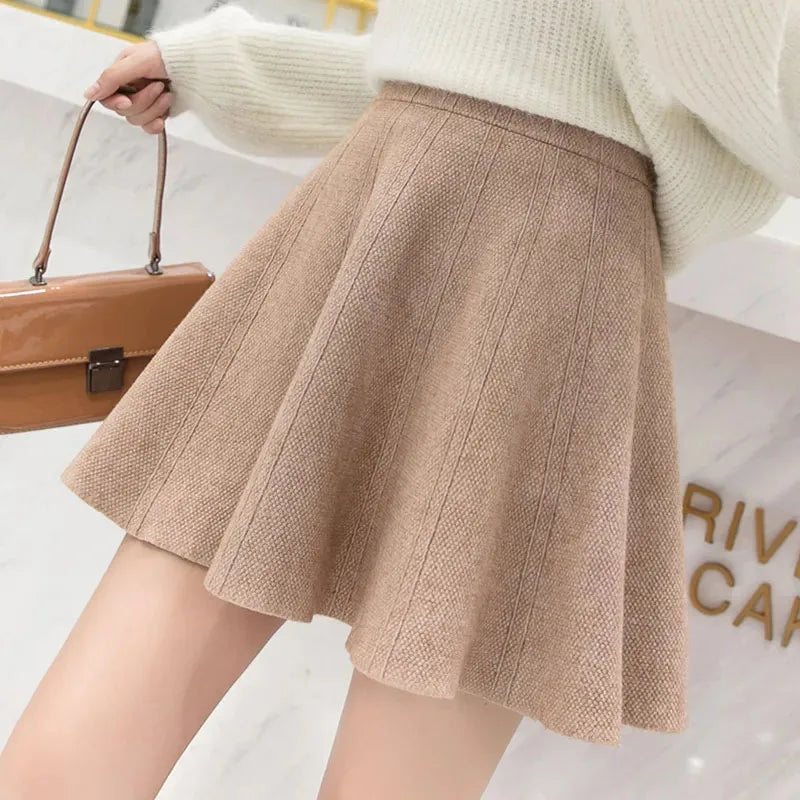 Minifalda de punto para mujer