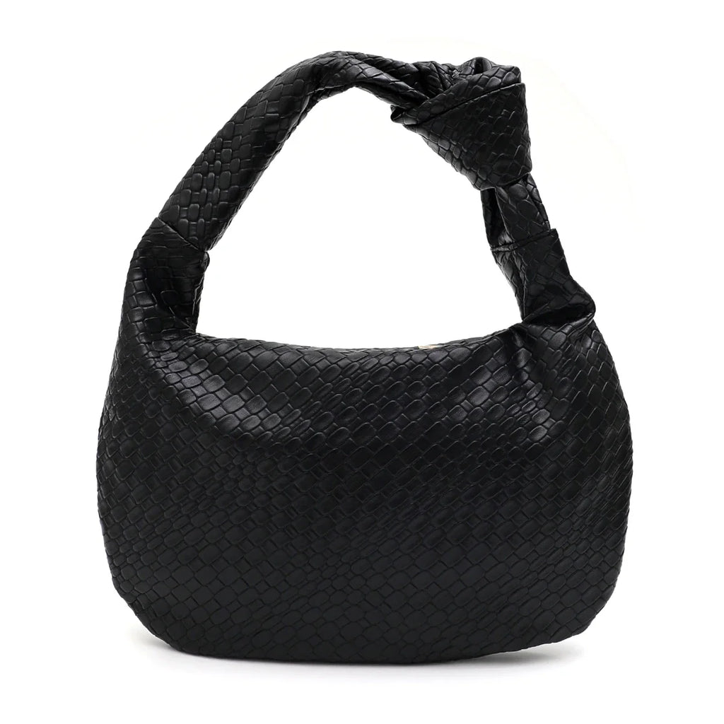 Woven Vegan Leather Bag