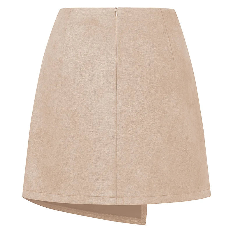 Minifalda de antelina para mujer