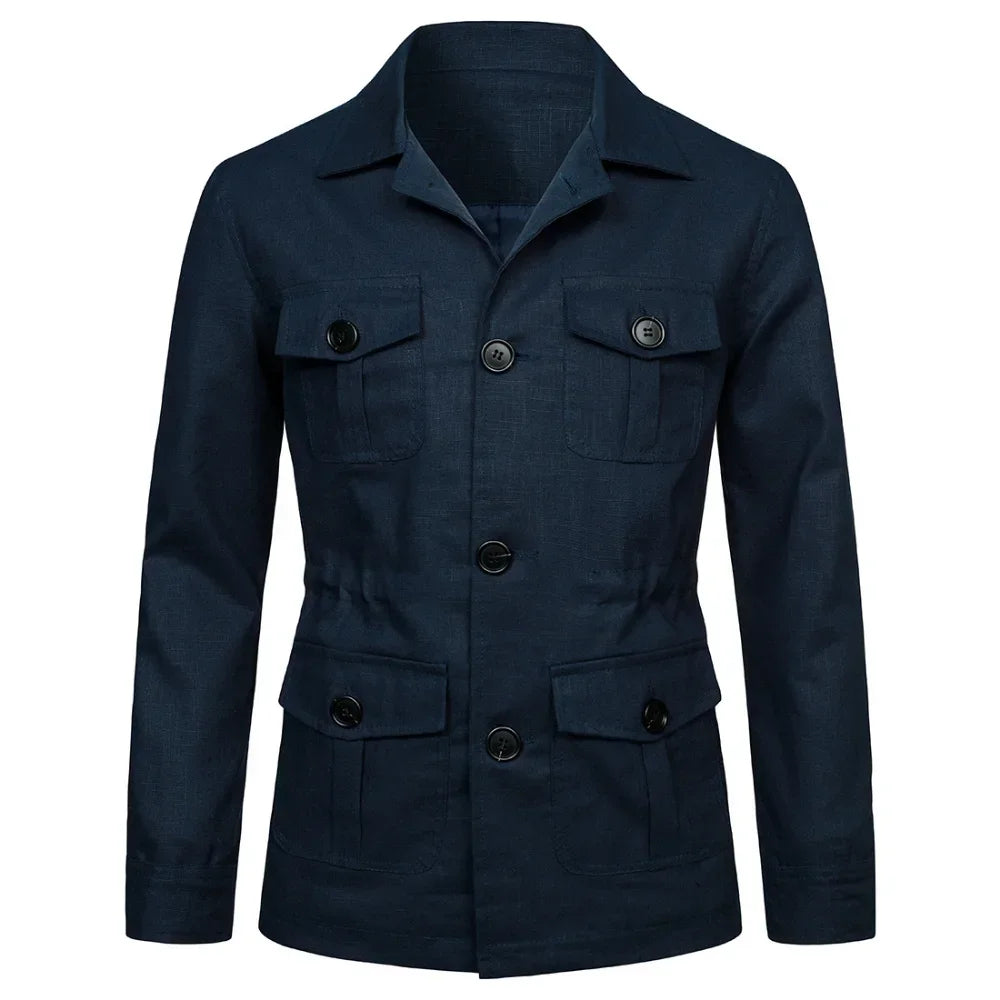 Chaqueta tipo safari de lino Oliver