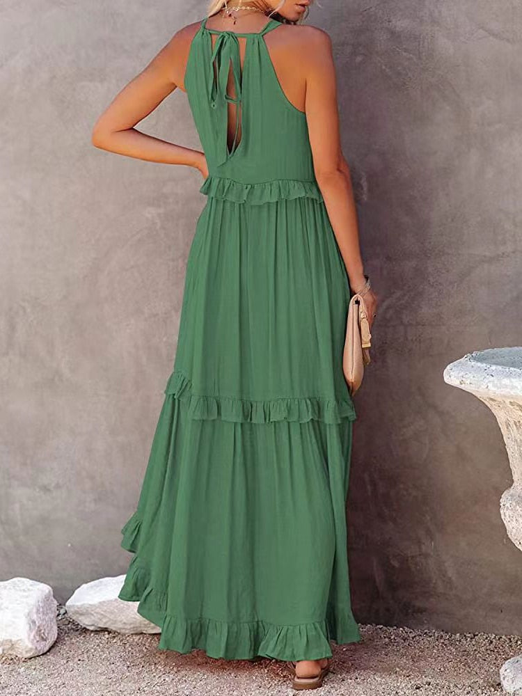 Vestido elegante con volantes