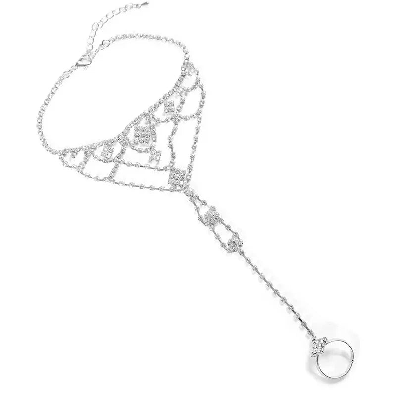 Cadena con pedrería para el pie