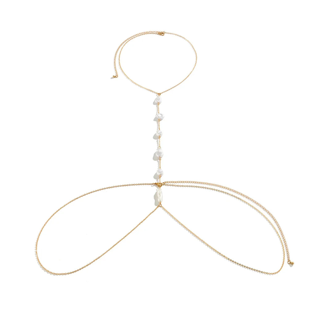 Boho Pearl Chest Necklace
