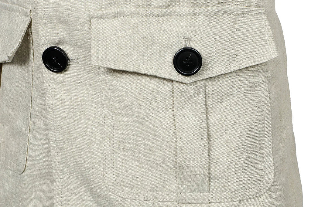 Chaqueta tipo safari de lino Oliver