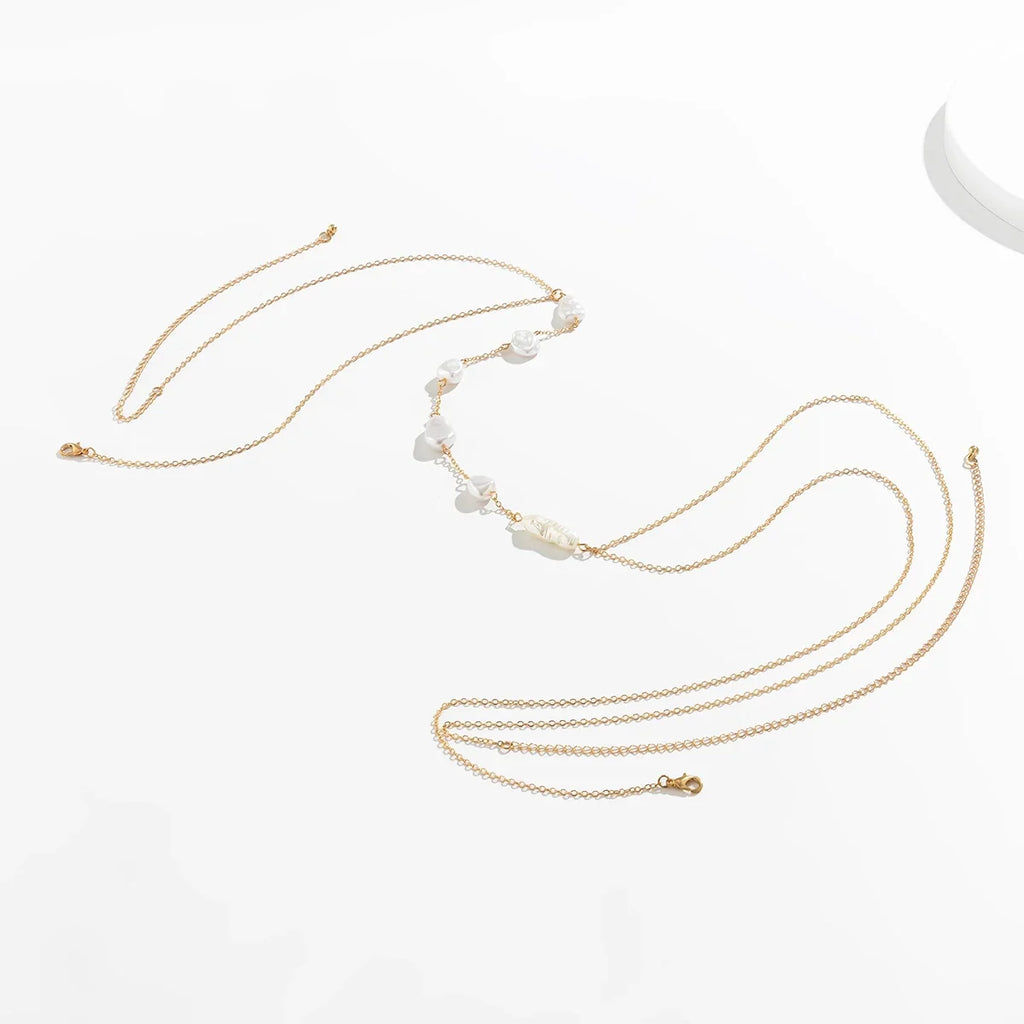 Boho Pearl Chest Necklace