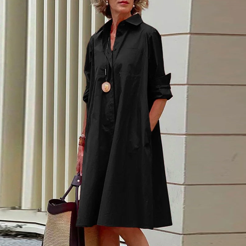 Vestido de verano de color sólido