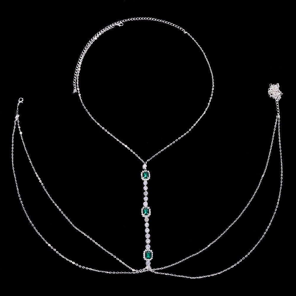 Cadena de cofre de cristal verde