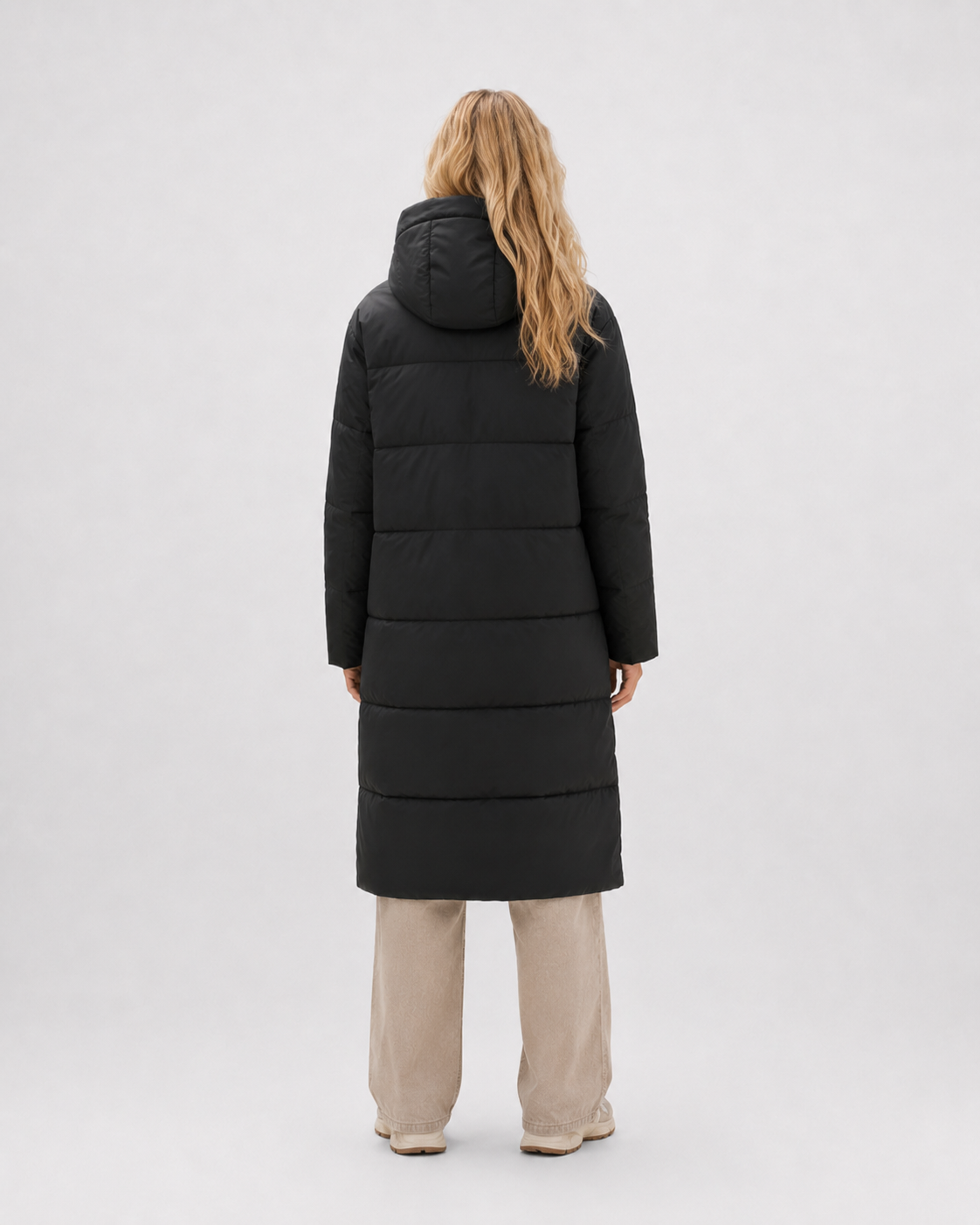 Long Hooded Puffer Jacket — Women's