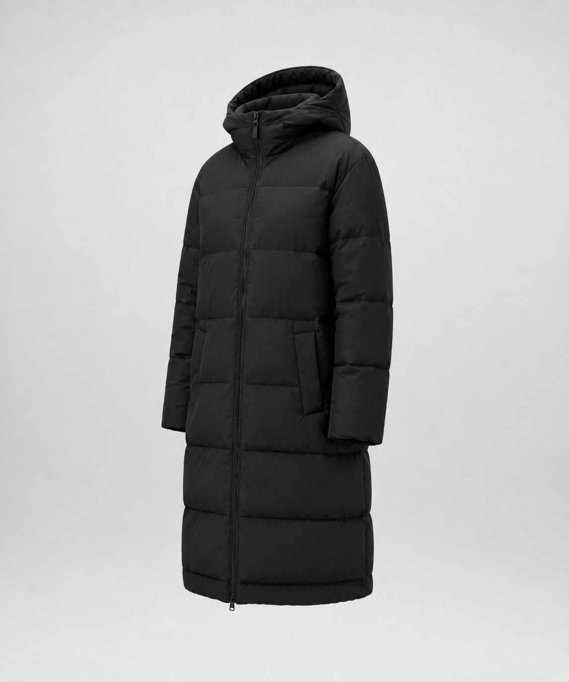 Long Hooded Puffer Jacket — Women's