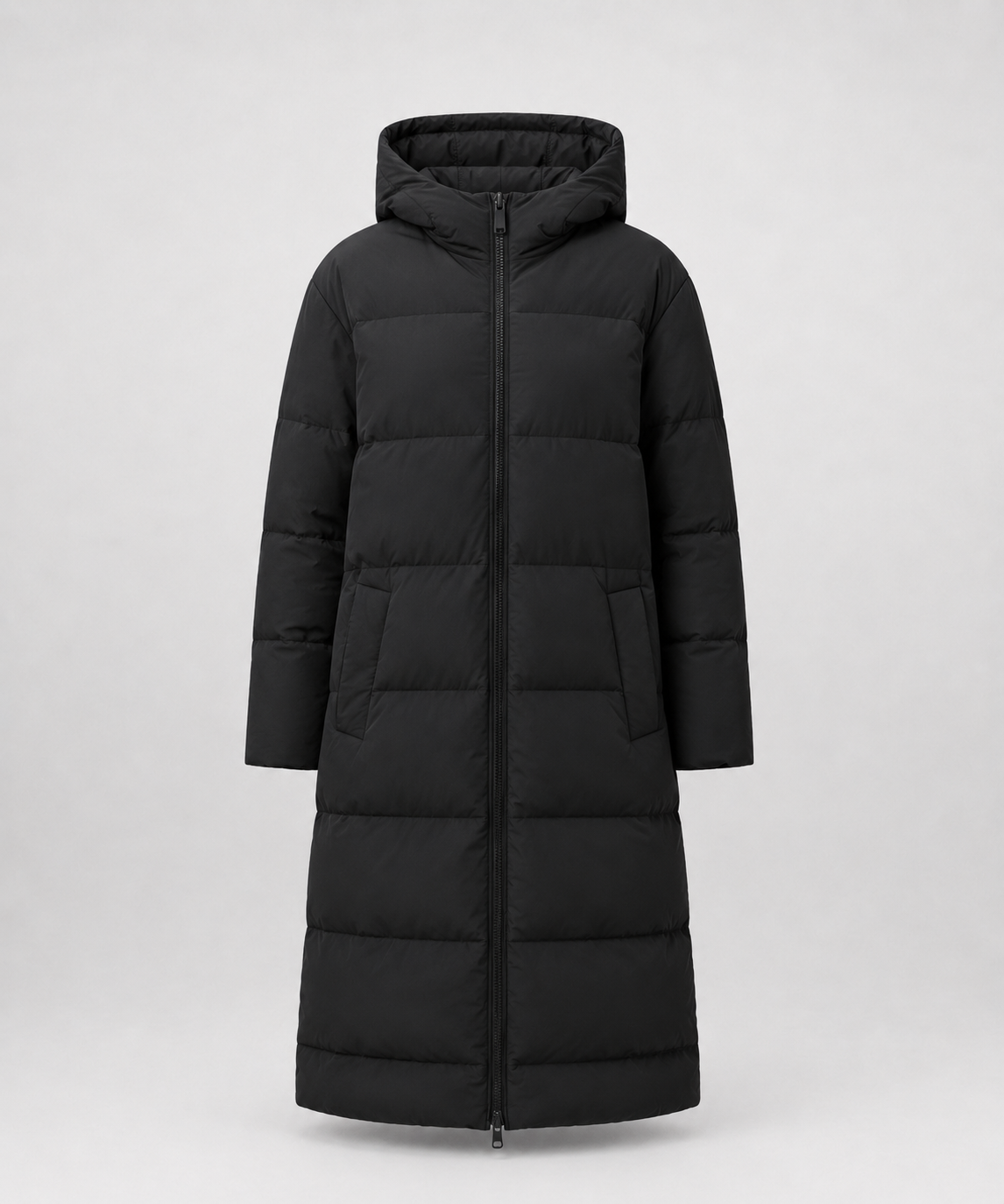 Long Hooded Puffer Jacket — Women's