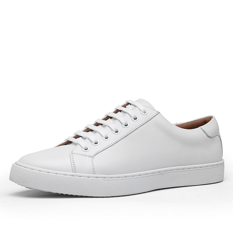 Zapatos Claudio de cuero genuino color blanco