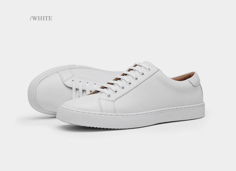 Zapatos Claudio de cuero genuino color blanco