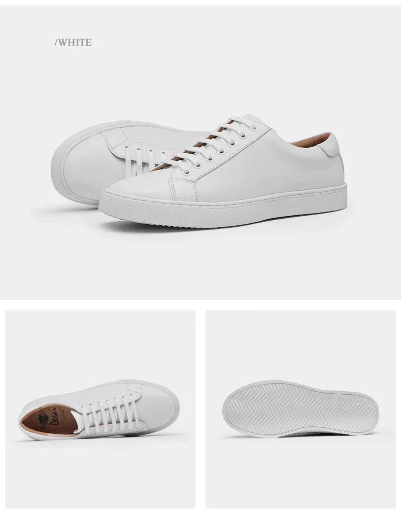 Zapatos Claudio de cuero genuino color blanco