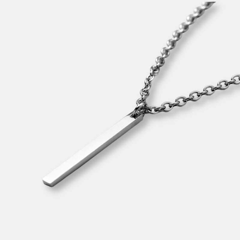 Collar minimalista de acero inoxidable para hombre