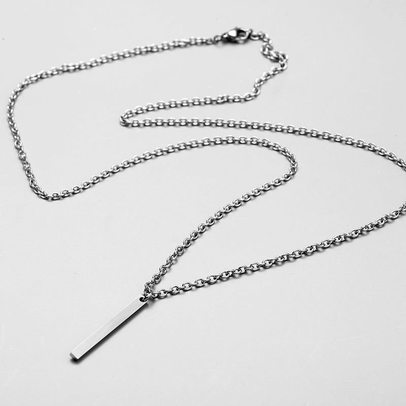 Collar minimalista de acero inoxidable para hombre