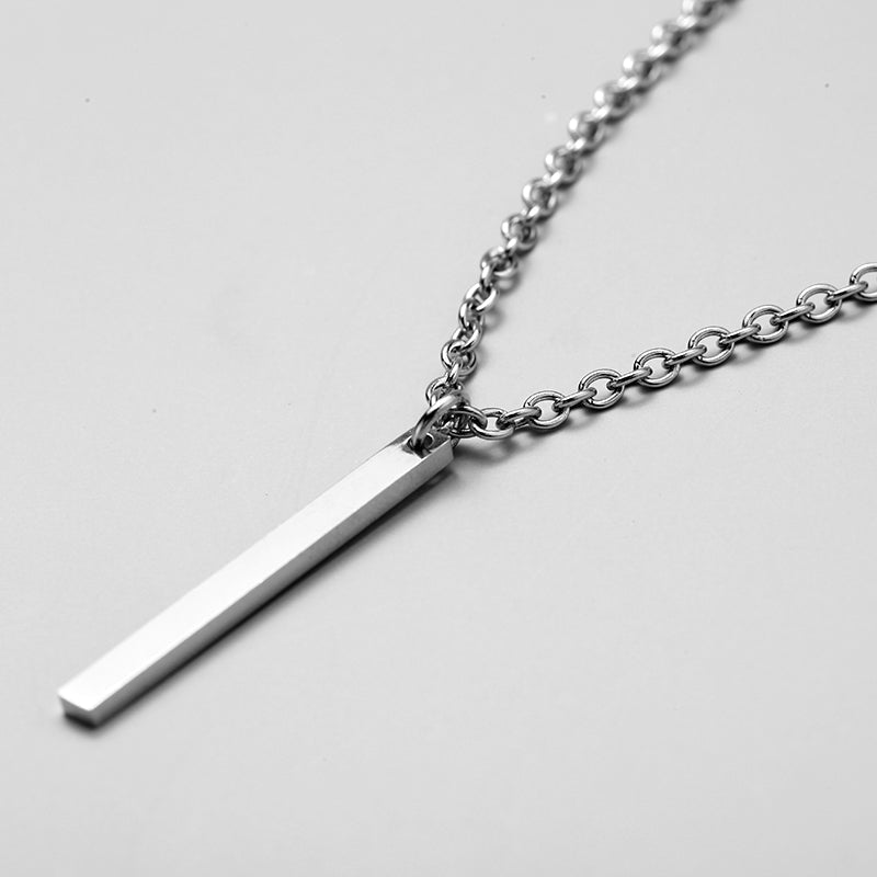 Collar minimalista de acero inoxidable para hombre