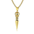 Collar de acero inoxidable de santo para hombre