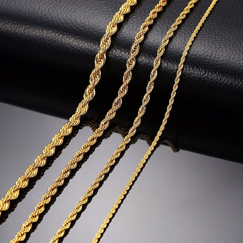 Collar de acero inoxidable trenzado para hombre