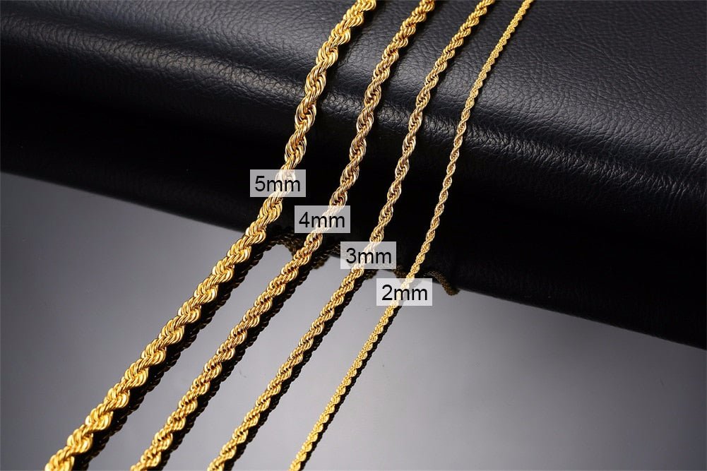 Collar de acero inoxidable trenzado para hombre