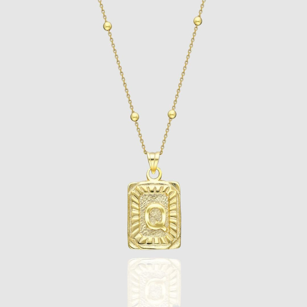Collar con medallón de inicial