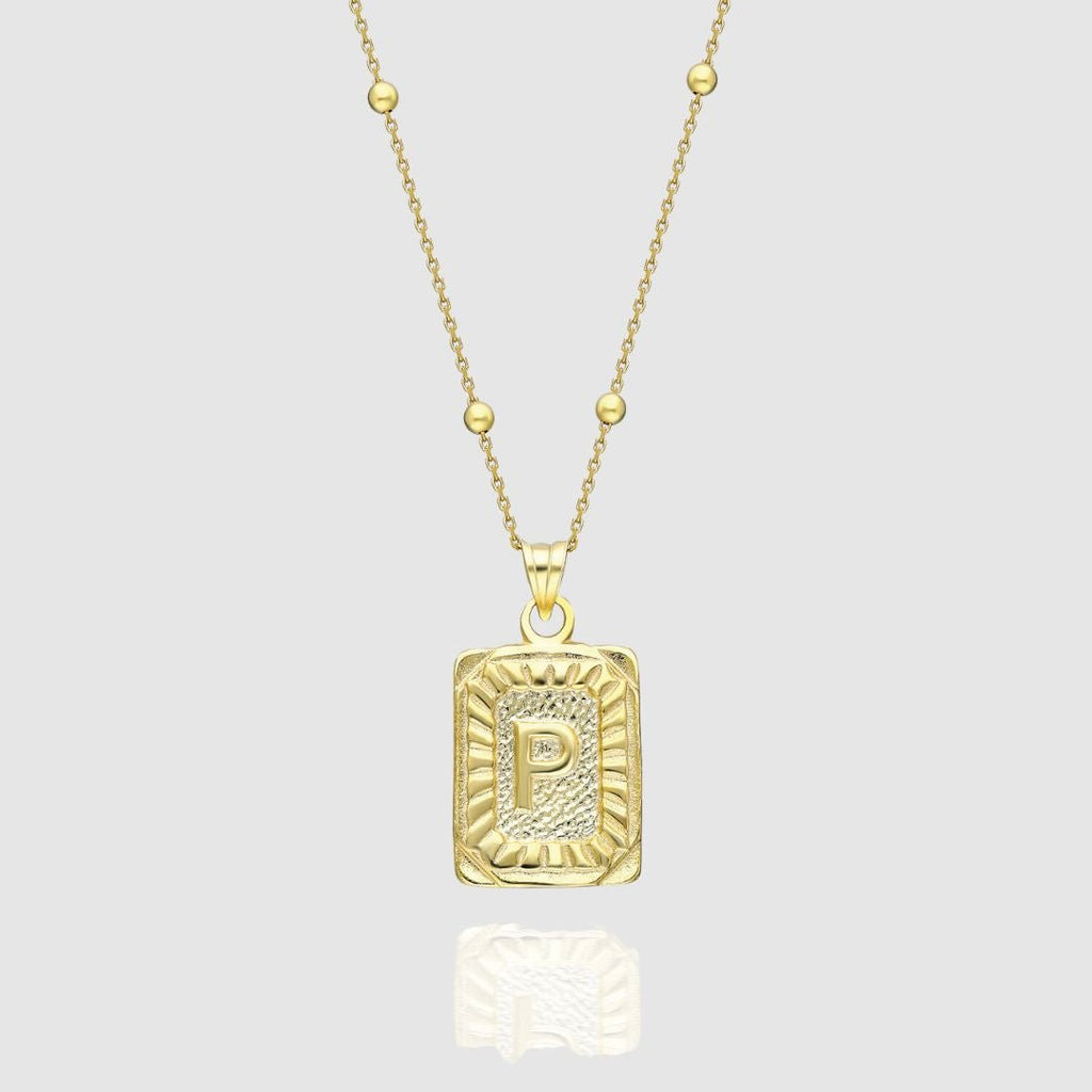 Collar con medallón de inicial
