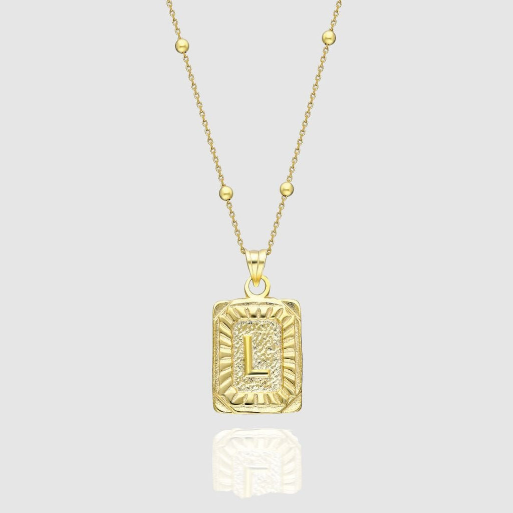 Collar con medallón de inicial