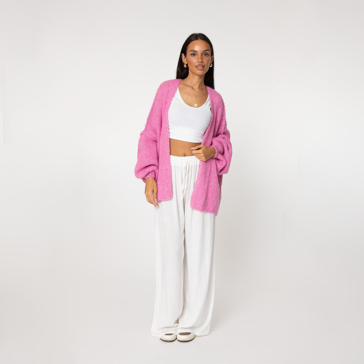 Clarisa Oversized Open-Front Cardigan