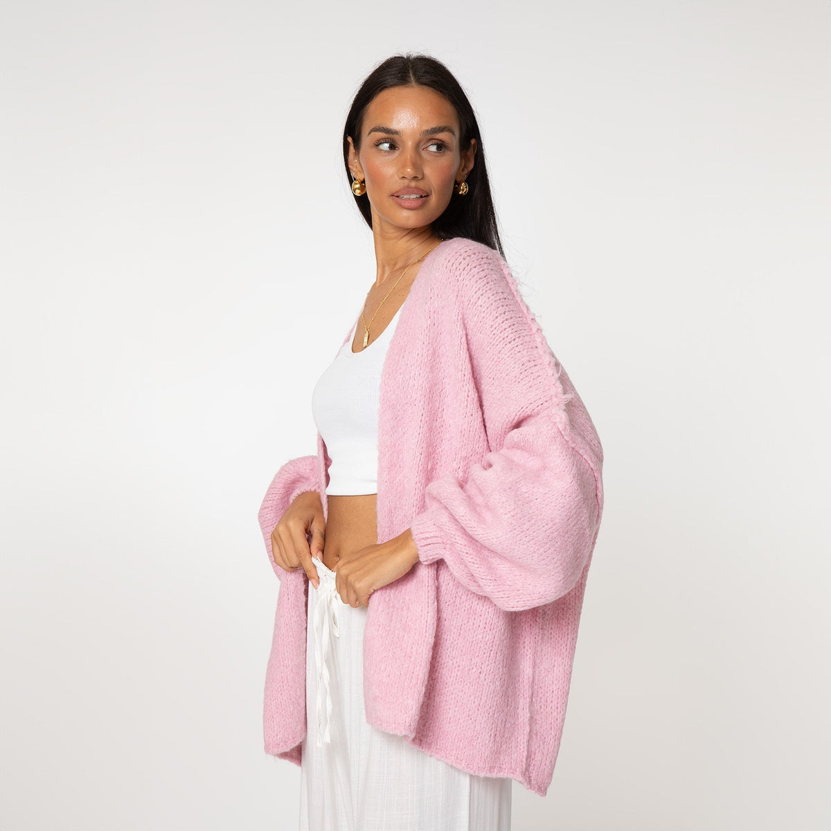 Clarisa Oversized Open-Front Cardigan