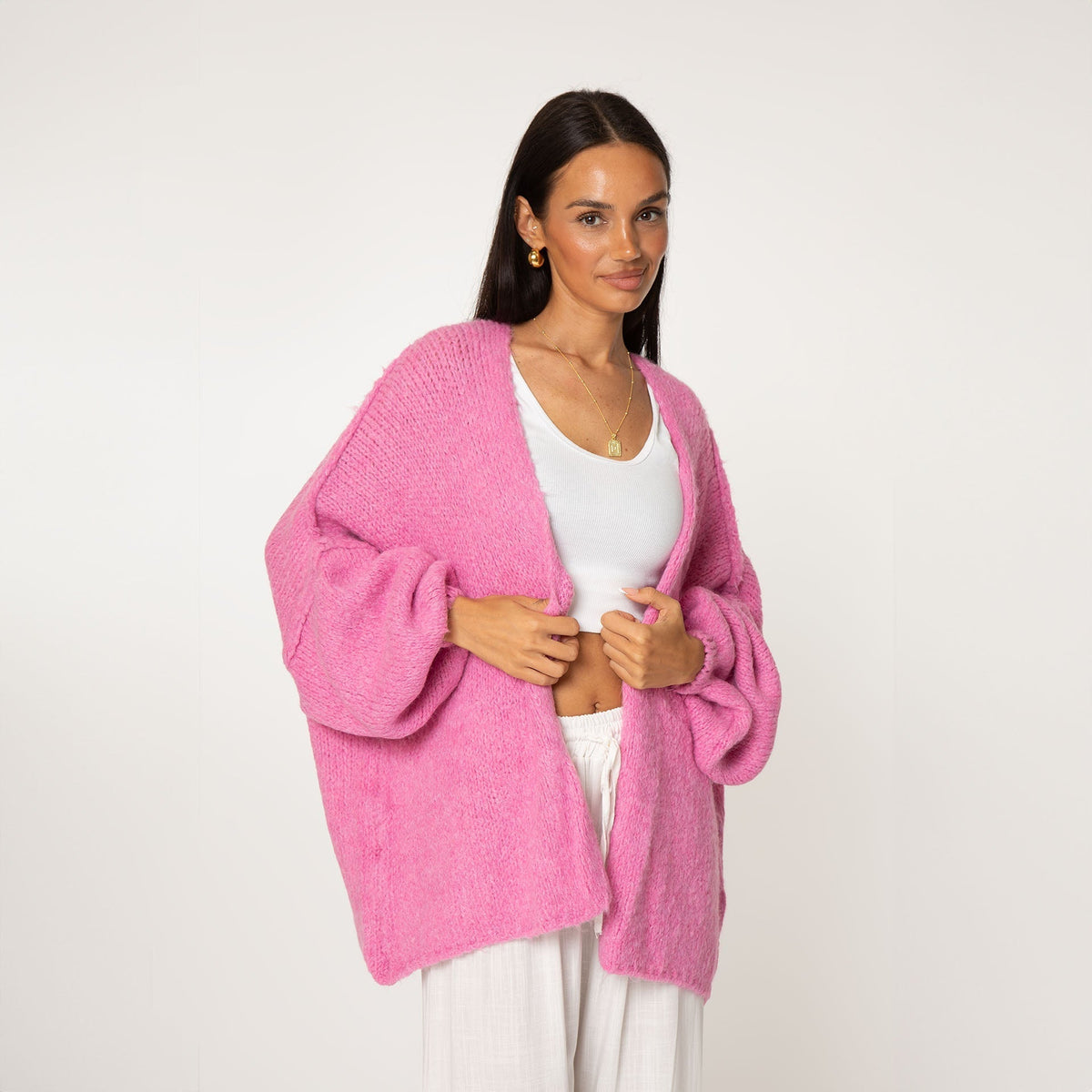 Clarisa Oversized Open-Front Cardigan