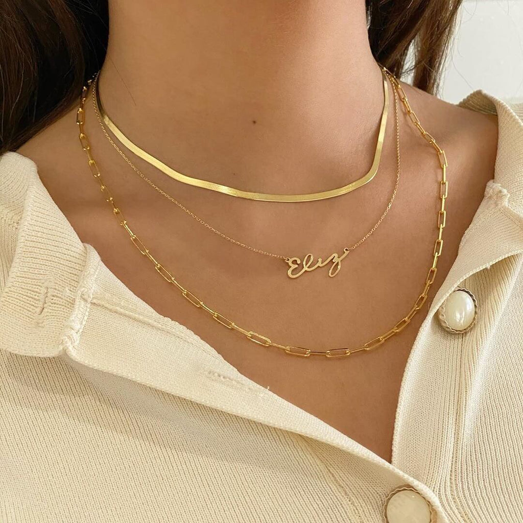 Flat Snake Chain Necklace