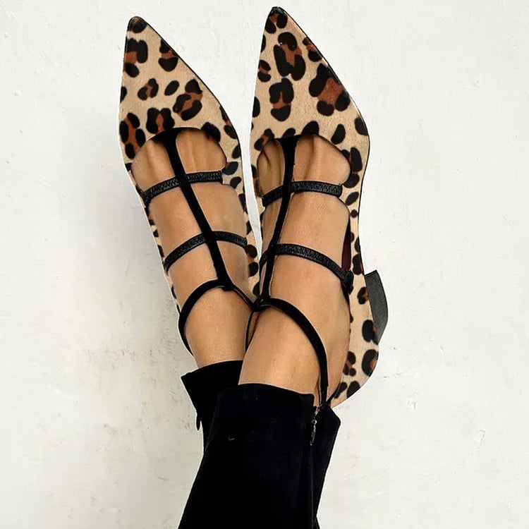 Franca | High-heeled shoes with a leopard-print strap