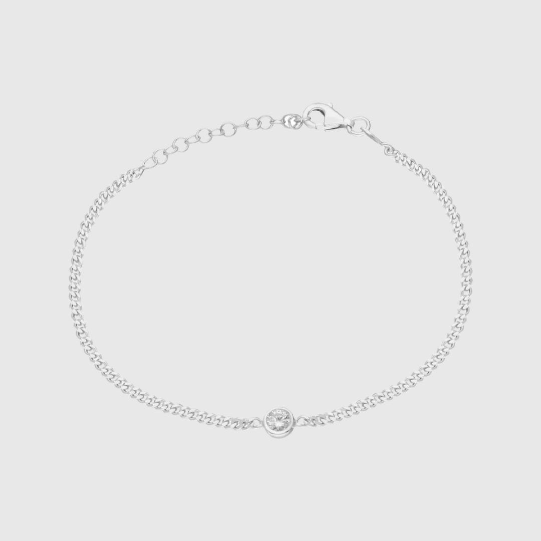 Delicate Bracelet with a Center Stone