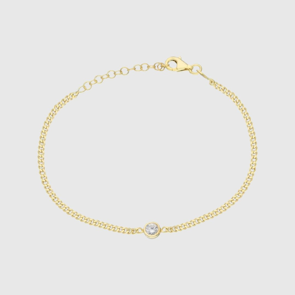 Delicate Bracelet with a Center Stone