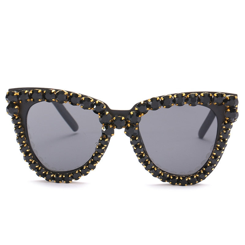 Gafas de sol con pedrería rubí