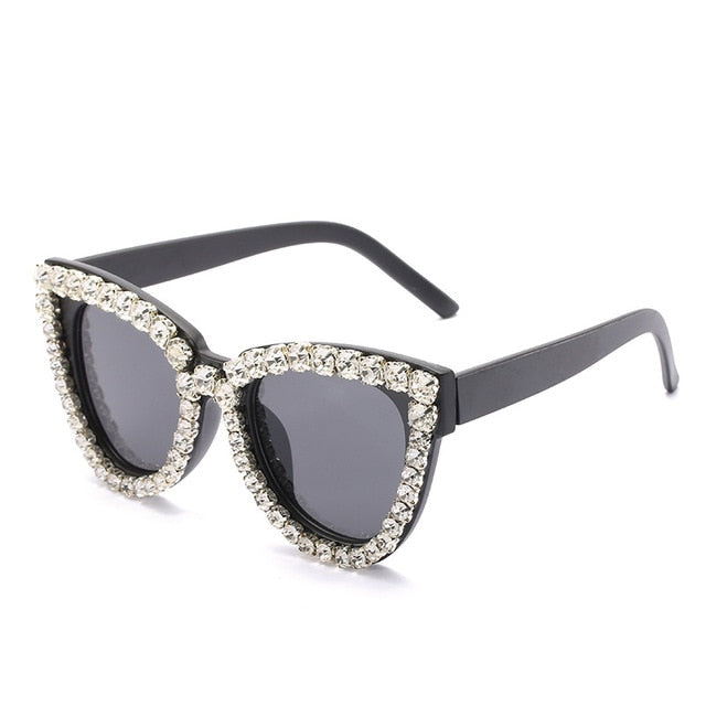 Gafas de sol con pedrería rubí